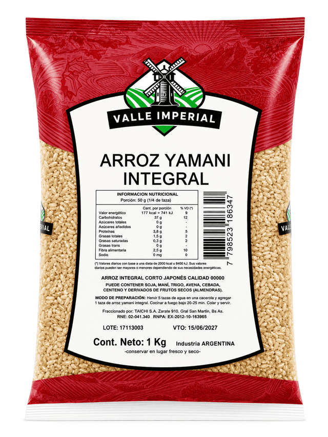 ARROZ YAMANI INTEGRAL X 1 KG ARROZ YAMANI INTEGRAL X 1 KG